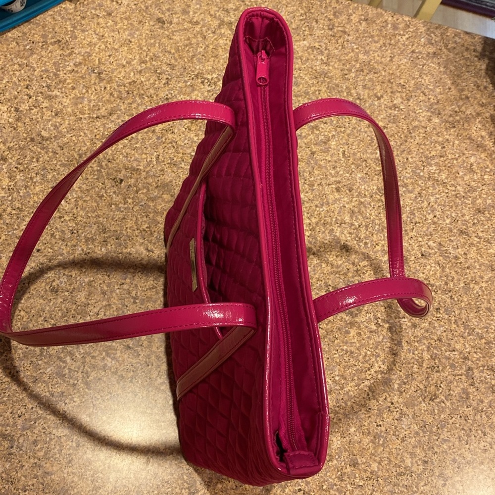 Vera Bradley Quilted Fuchsia Tote or Shoulder Bag - Picture 14 of 17